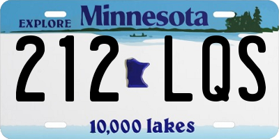 MN license plate 212LQS