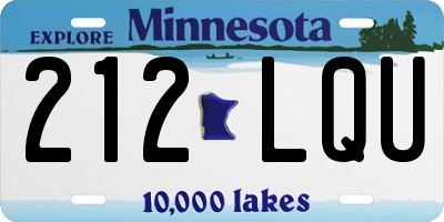 MN license plate 212LQU