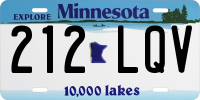 MN license plate 212LQV