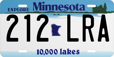 MN license plate 212LRA