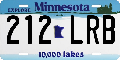 MN license plate 212LRB