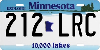 MN license plate 212LRC