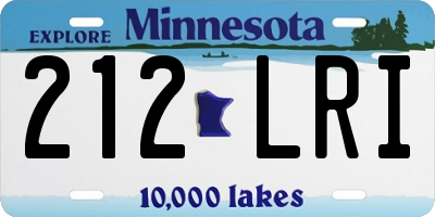 MN license plate 212LRI