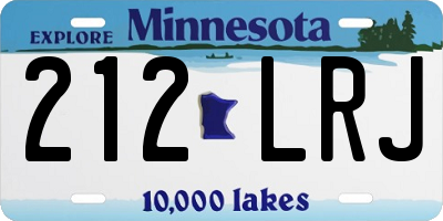 MN license plate 212LRJ