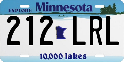 MN license plate 212LRL
