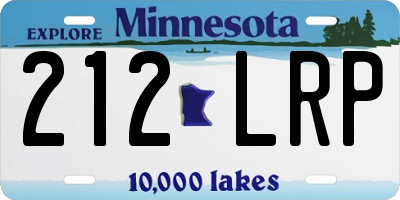MN license plate 212LRP
