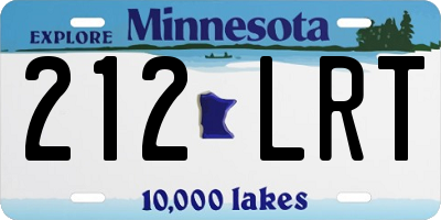 MN license plate 212LRT