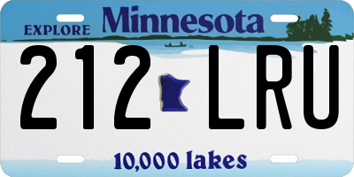 MN license plate 212LRU