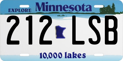 MN license plate 212LSB