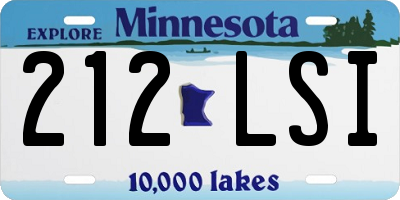 MN license plate 212LSI
