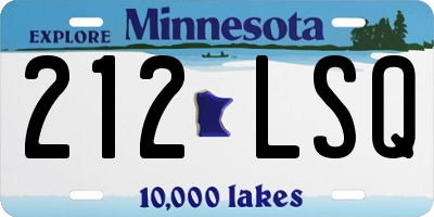 MN license plate 212LSQ