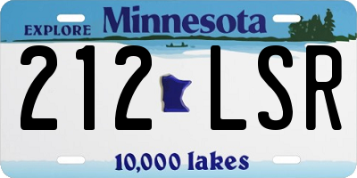 MN license plate 212LSR