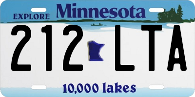 MN license plate 212LTA