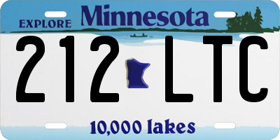 MN license plate 212LTC
