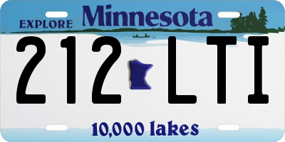 MN license plate 212LTI