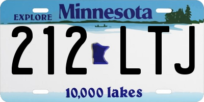 MN license plate 212LTJ