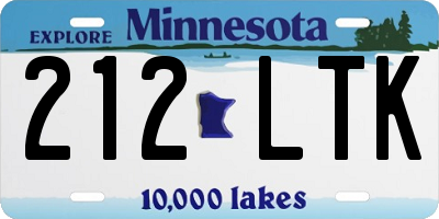MN license plate 212LTK