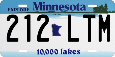 MN license plate 212LTM