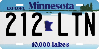 MN license plate 212LTN