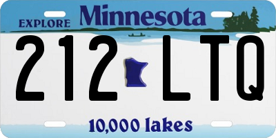 MN license plate 212LTQ