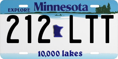 MN license plate 212LTT