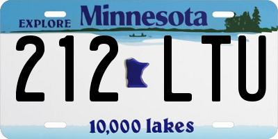 MN license plate 212LTU