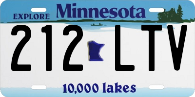 MN license plate 212LTV