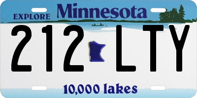MN license plate 212LTY