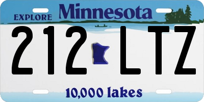 MN license plate 212LTZ