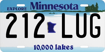 MN license plate 212LUG
