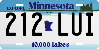MN license plate 212LUI