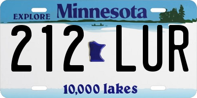 MN license plate 212LUR