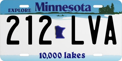 MN license plate 212LVA