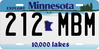 MN license plate 212MBM