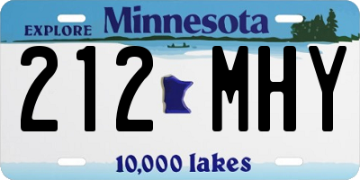 MN license plate 212MHY
