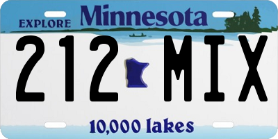 MN license plate 212MIX