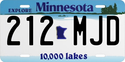 MN license plate 212MJD