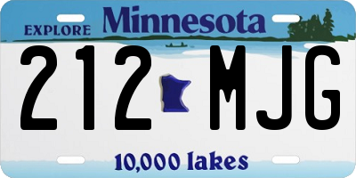 MN license plate 212MJG