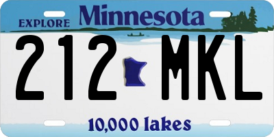 MN license plate 212MKL