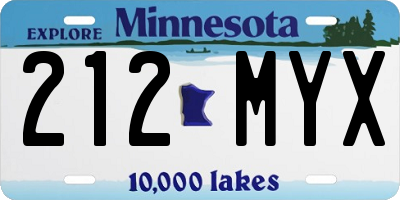 MN license plate 212MYX