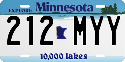 MN license plate 212MYY