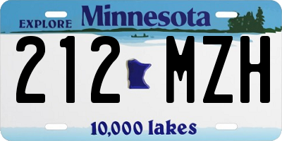 MN license plate 212MZH