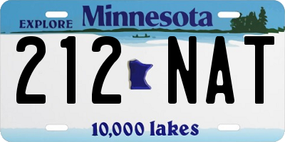 MN license plate 212NAT