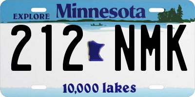 MN license plate 212NMK