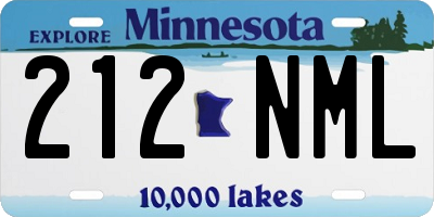 MN license plate 212NML