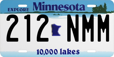 MN license plate 212NMM