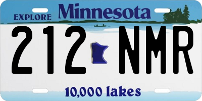 MN license plate 212NMR