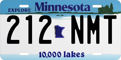 MN license plate 212NMT