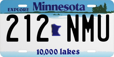 MN license plate 212NMU