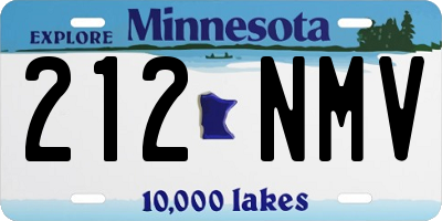 MN license plate 212NMV